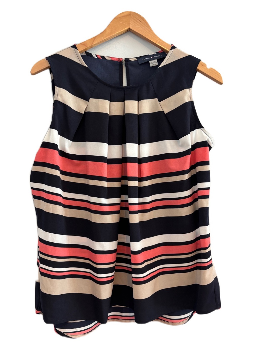 Tommy Hilfiger Sleeveless Striped Flowy Top Size Large